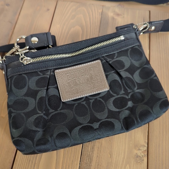 Coach Black Poppy Crossbody Mini Bag - Picture 2 of 12